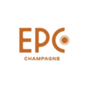 Logo de EPC Champagne, en lettres orange avec un cercle stylisé.