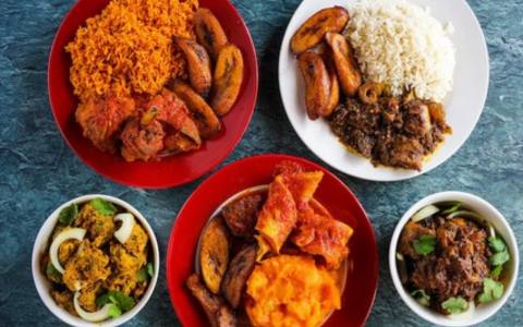 Traditional dishes from Ghana